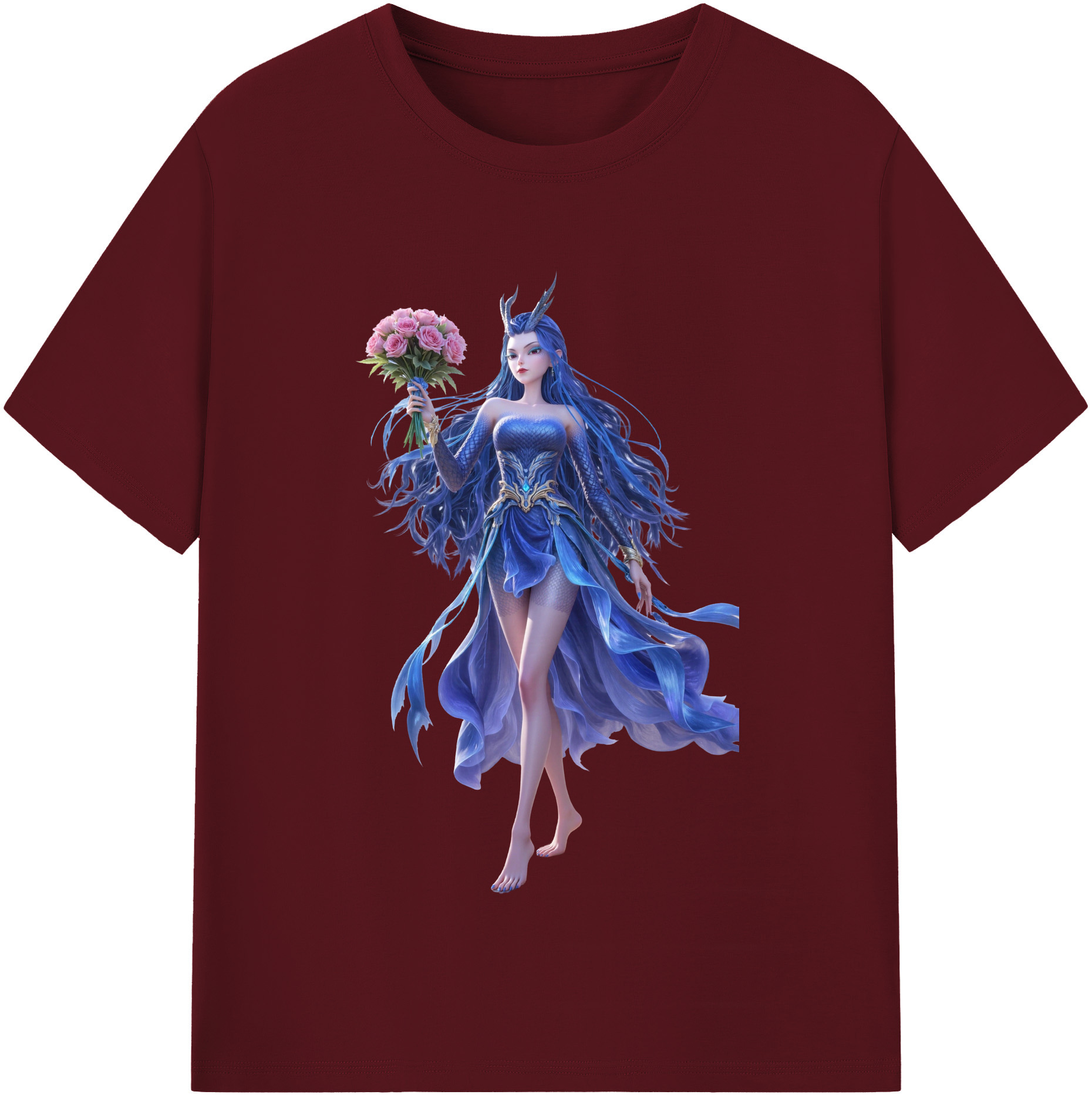（画像用） Ne Zha 2 ナタ 魔童の大暴れ 綿100％半袖Tシャツ（フロントプリント）